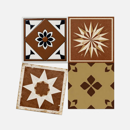 Adesivo murale geometrico marrone staccabile e attaccabile (24 pezzi) - image 11