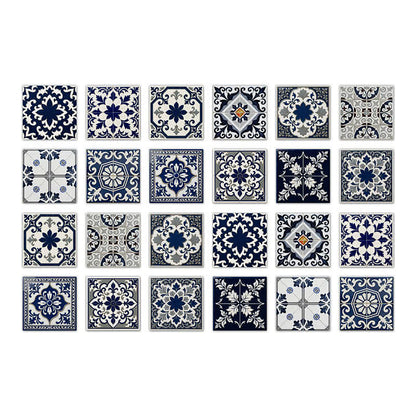 Adesivo da parete retrò blu staccabile e attaccabile (24 pezzi) - 20cm x 20cm - image 8