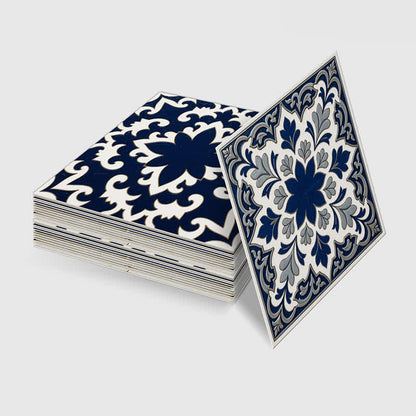 Adesivo da parete retrò blu staccabile e attaccabile (24 pezzi) - image 10