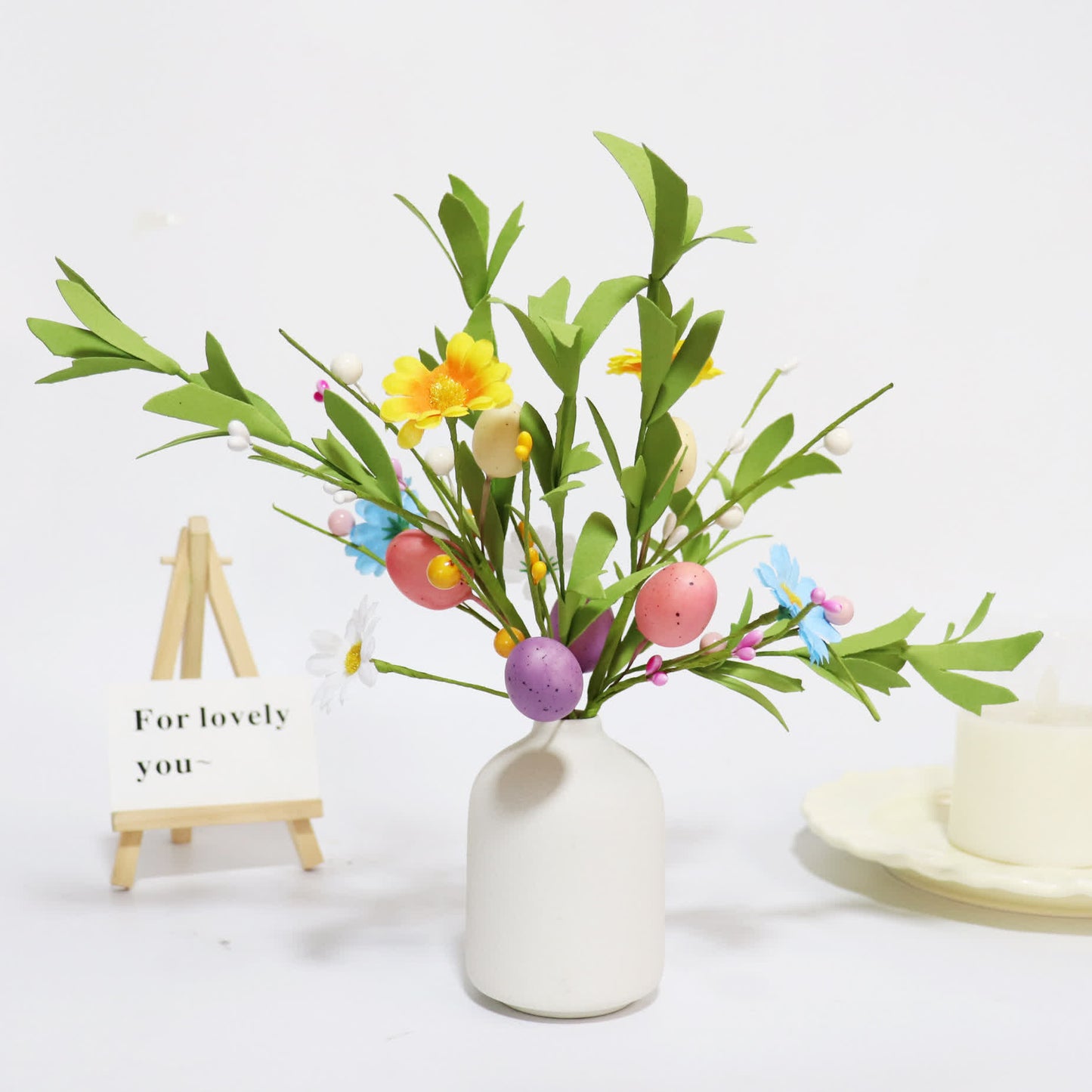Stelo floreale artificiale primaverile per decorazione pasquale - image 1