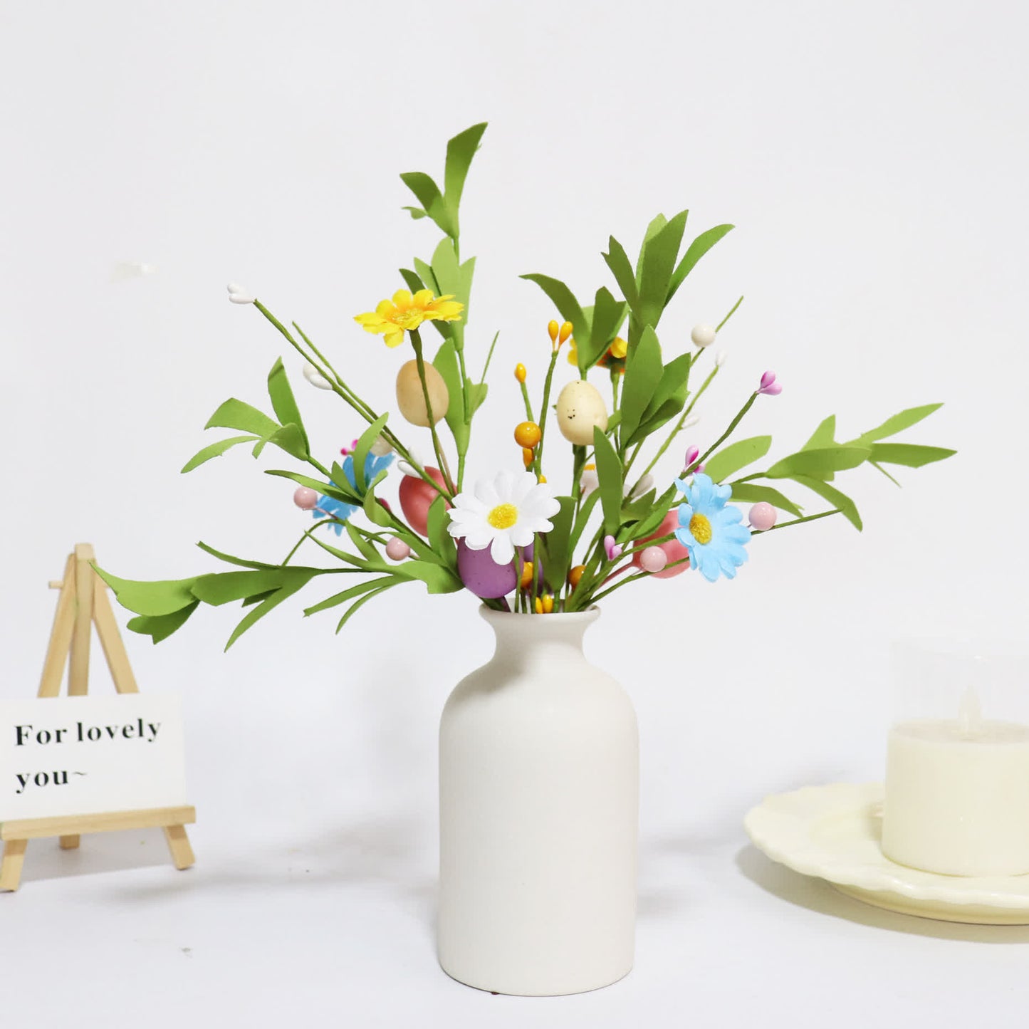 Stelo floreale artificiale primaverile per decorazione pasquale - image 2