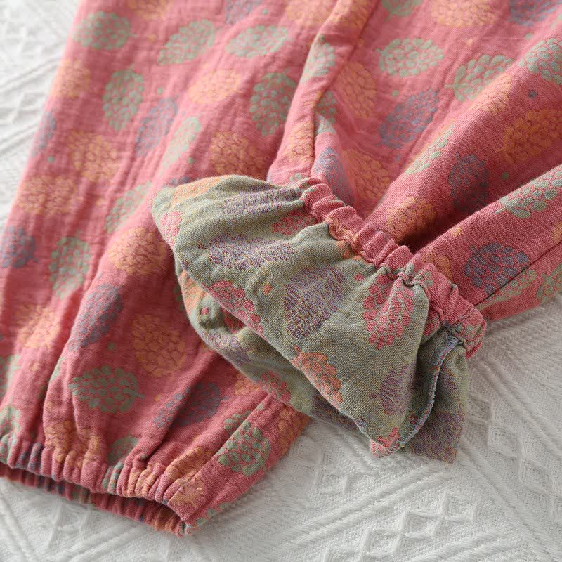 Pantaloni da jogging in garza di cotone a foglia - image 4