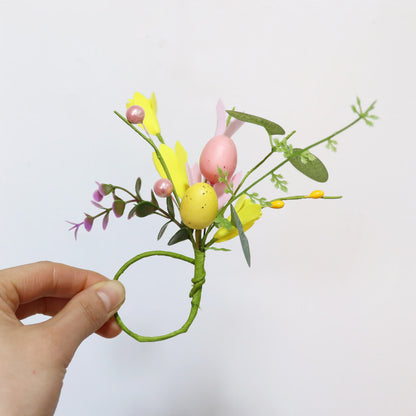 Set di anelli per tovaglioli con uova di Pasqua e forsizia primaverile - 20 pezzi - 18cm - image 7