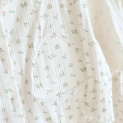 Pigiama in jacquard di cotone con motivo floreale pastorale - image 17
