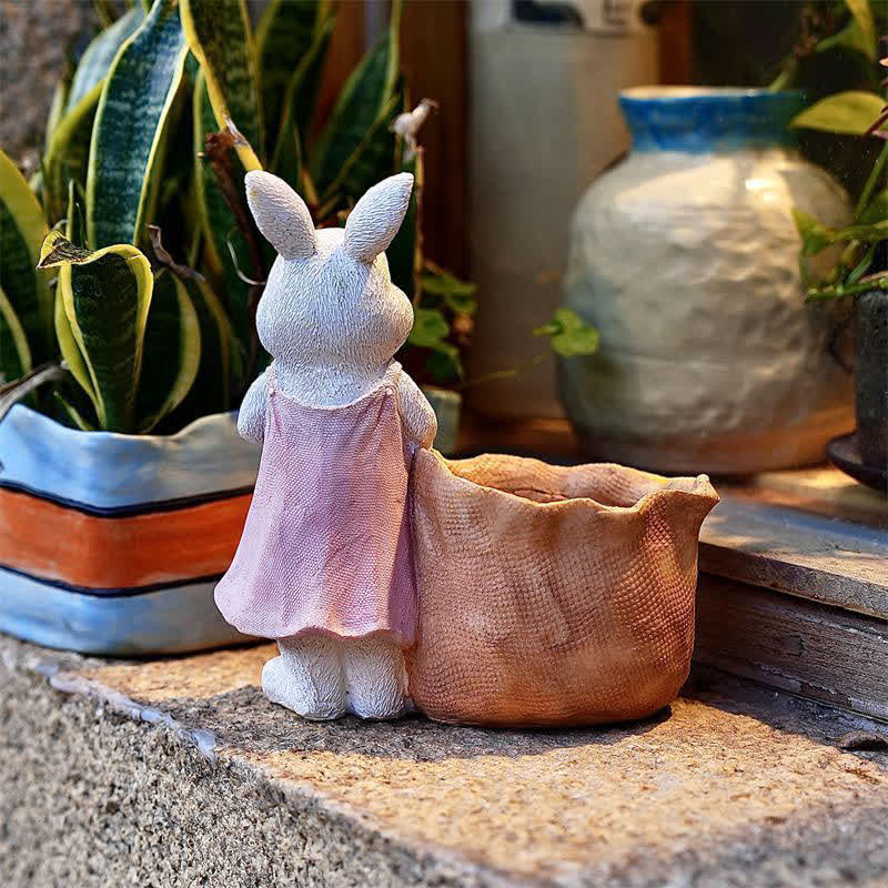 Vaso per piante grasse in resina Bunny Garden - image 8