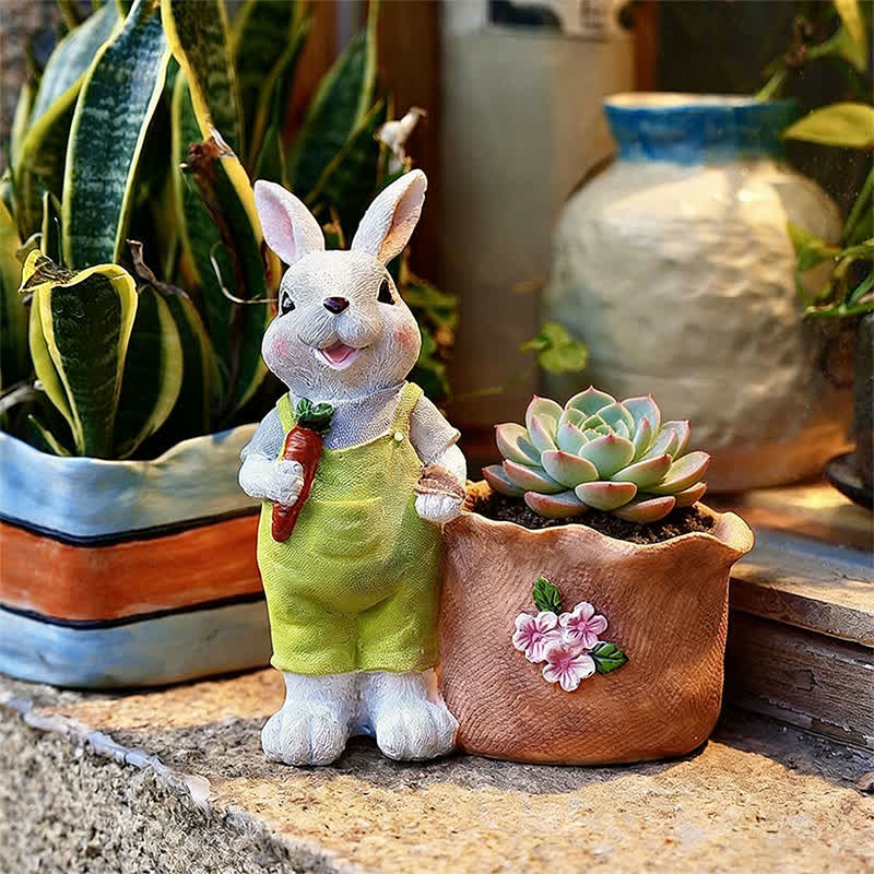 Vaso per piante grasse in resina Bunny Garden - image 14