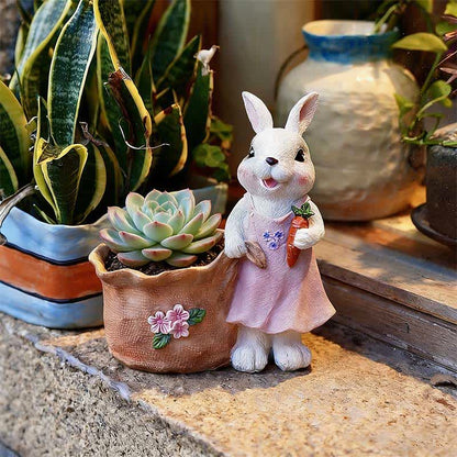 Vaso per piante grasse in resina Bunny Garden - image 4