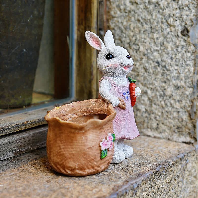 Vaso per piante grasse in resina Bunny Garden - image 6