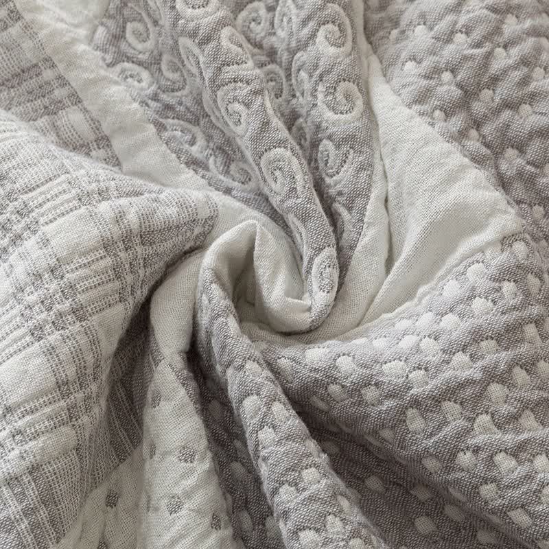 Coperta trapuntata in garza di cotone a forma di cuore in stile patchwork - image 7