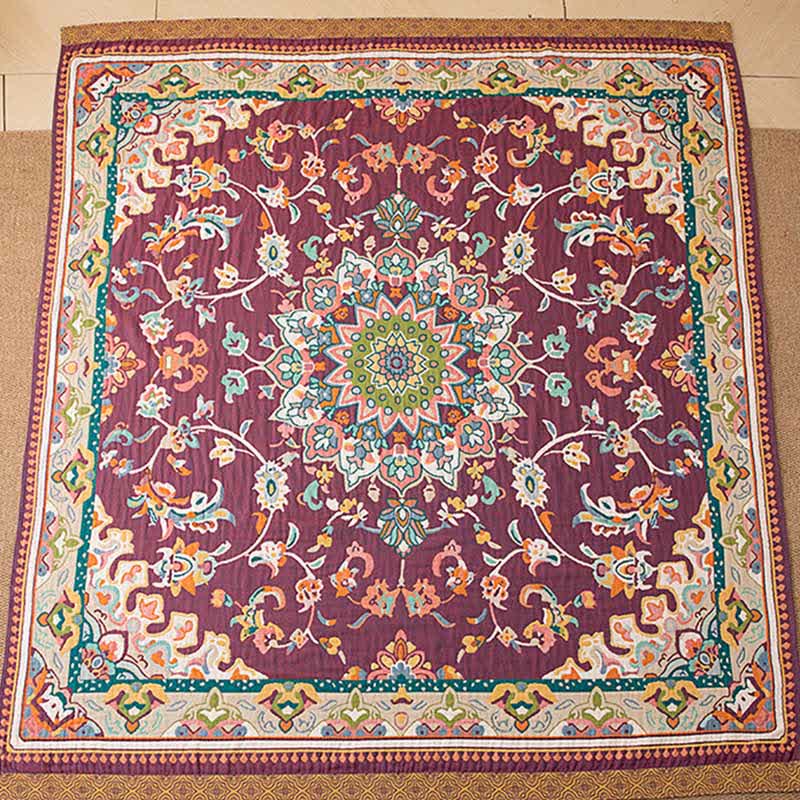 Coperta trapuntata in cotone in stile etnico retrò - image 2