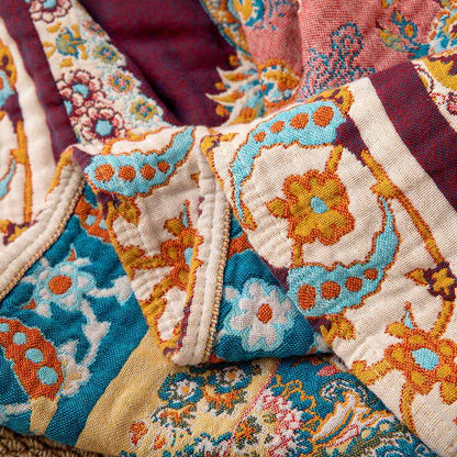 Coperta in cotone con nappe etniche retrò - image 5