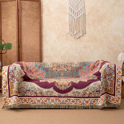Coperta in cotone con nappe etniche retrò - image 1