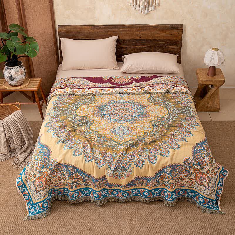 Coperta in cotone con nappe etniche retrò - image 4