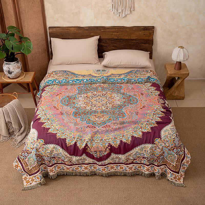 Coperta in cotone con nappe etniche retrò - image 3
