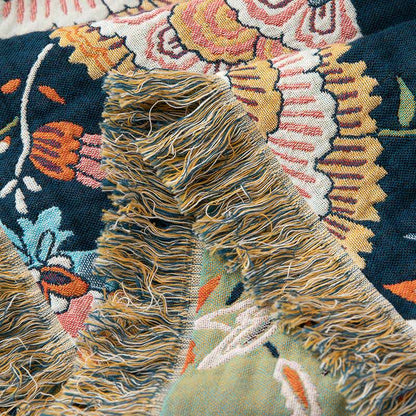 Coperta in cotone con nappe floreali Boho - image 5