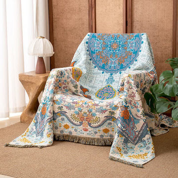 Coperta in cotone con nappe in stile vintage - 200cm x 230cm - image 0