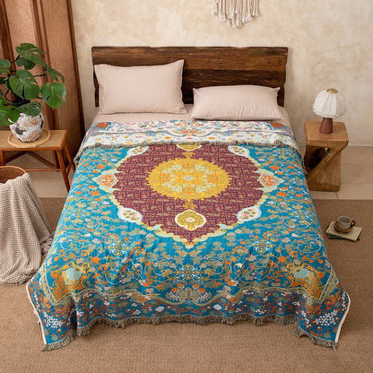 Coperta in cotone con nappe in stile vintage - image 4