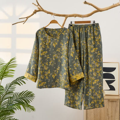 Completo da casa in puro cotone vintage Jacquard - image 5