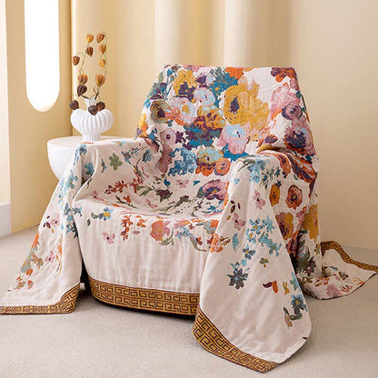 Coperta trapuntata in puro cotone Floral Garden - image 2