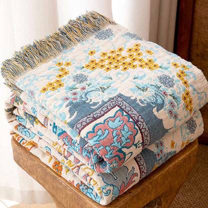 Coperta in cotone con nappe in stile vintage - image 2