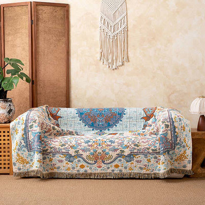 Coperta in cotone con nappe in stile vintage - image 1