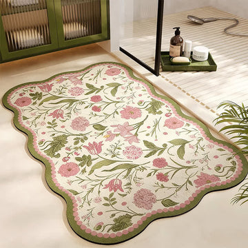 Zerbino assorbente floreale in stile Petite - Rettangolo - 60cm x 90cm - image 0