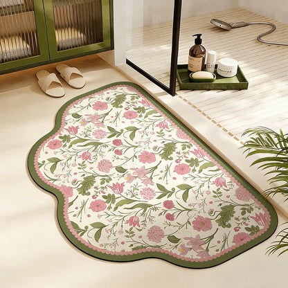 Zerbino assorbente floreale in stile Petite - Trapezio - 60cm x 90cm - image 2