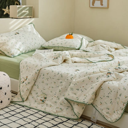 Biancheria da letto in garza di cotone Botanical Leaf & Bunny - image 2