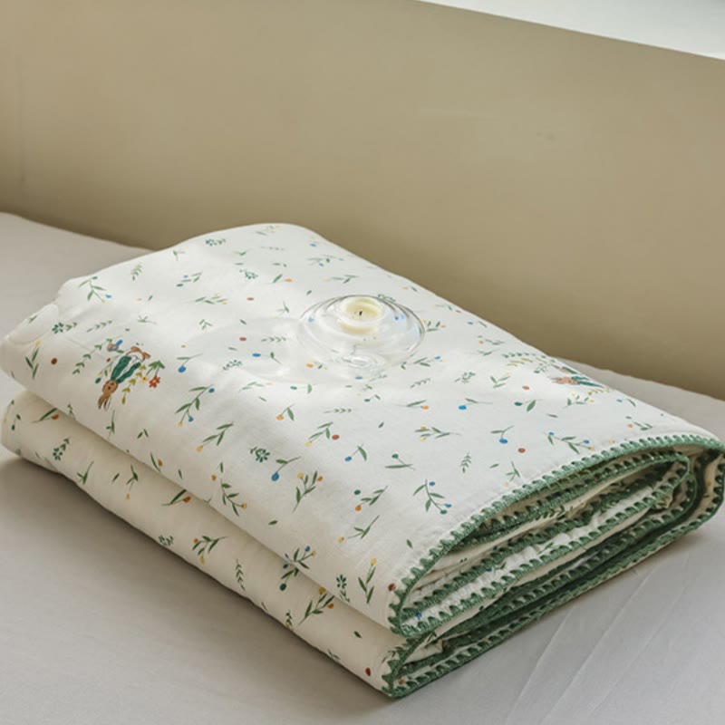 Biancheria da letto in garza di cotone Botanical Leaf & Bunny - image 7