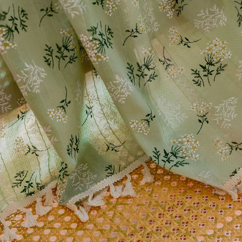 Tenda trasparente in cotone con nappe floreali Refresh - image 31
