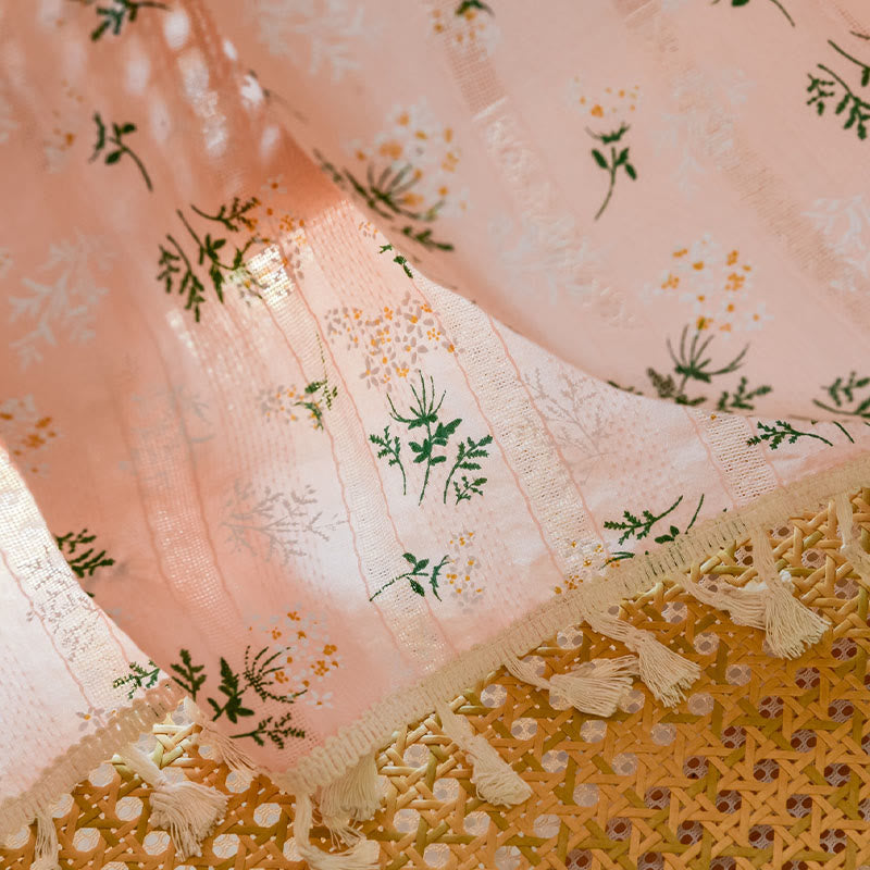 Tenda trasparente in cotone con nappe floreali Refresh - image 15