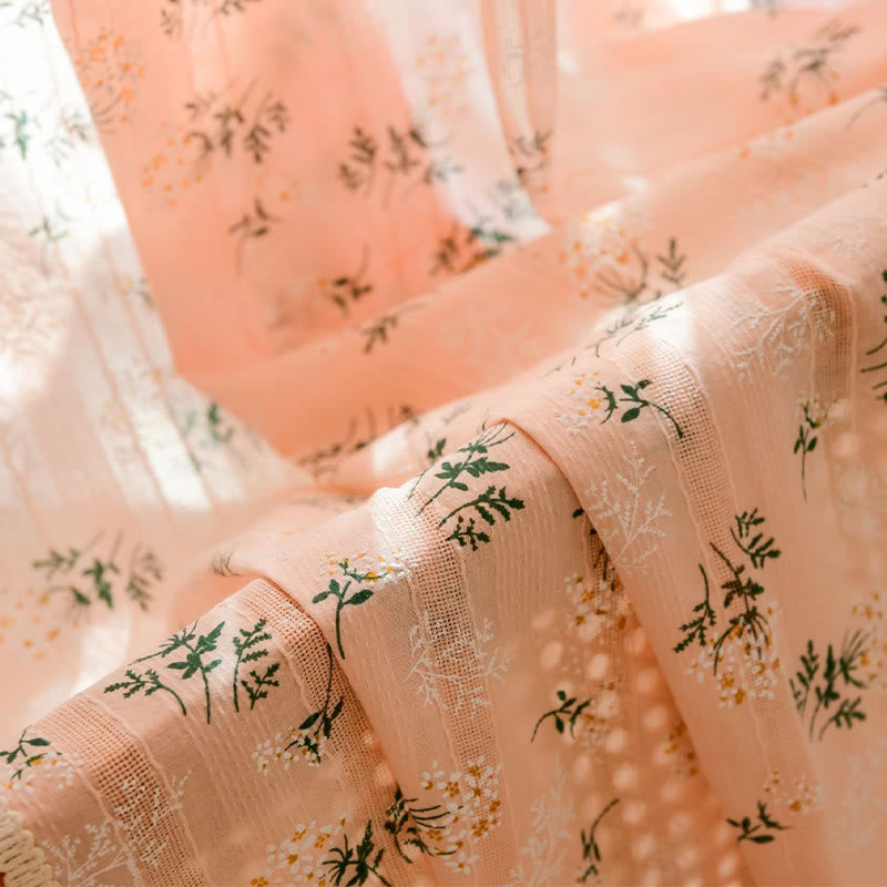 Tenda trasparente in cotone con nappe floreali Refresh - image 16