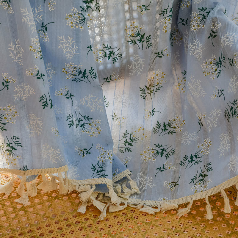 Tenda trasparente in cotone con nappe floreali Refresh - image 23