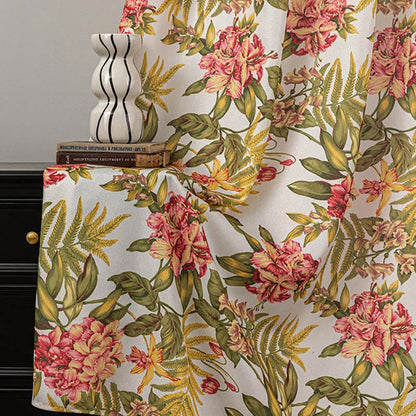 Tenda floreale e a foglie in stile cottage - Rosso e verde - 132cm x 274cm - image 6