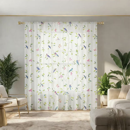Tenda con uccelli e foglie in stile country - image 1