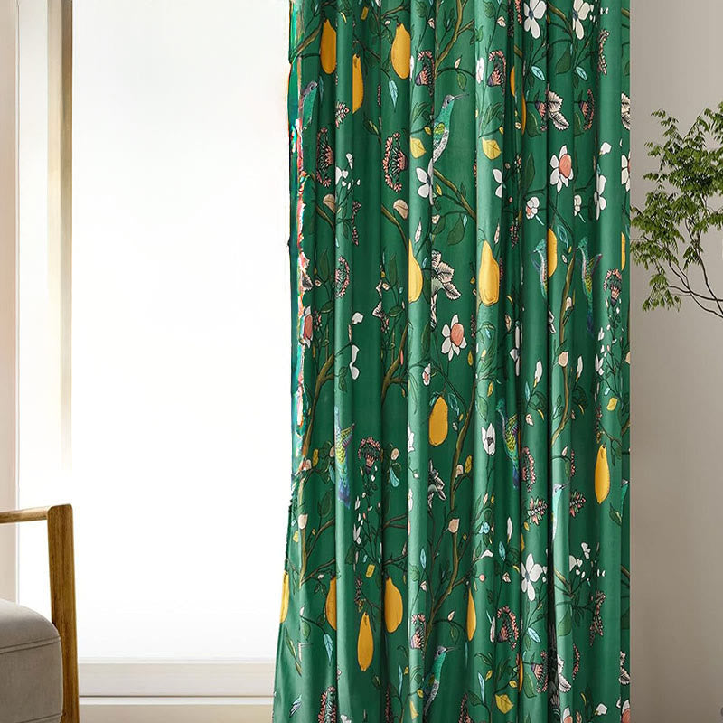 Tenda vintage con uccelli e fiori - image 11