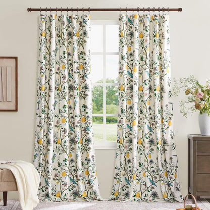Tenda vintage con uccelli e fiori - image 1