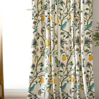 Tenda vintage con uccelli e fiori - image 4