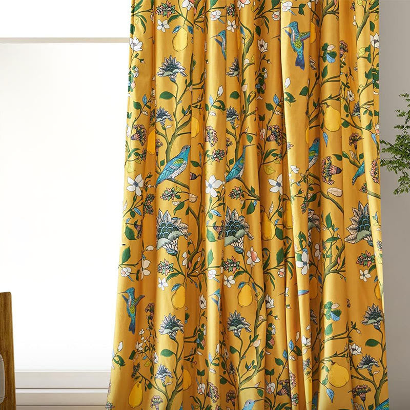 Tenda vintage con uccelli e fiori - image 18