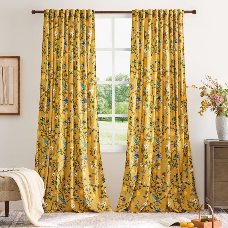 Tenda vintage con uccelli e fiori - image 15