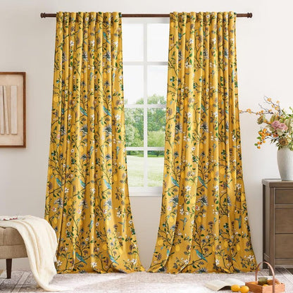 Tenda vintage con uccelli e fiori - image 15