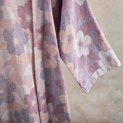 Kimono in garza di cotone con fiori di ciliegio - image 14