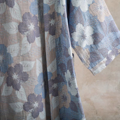 Kimono in garza di cotone con fiori di ciliegio - image 5