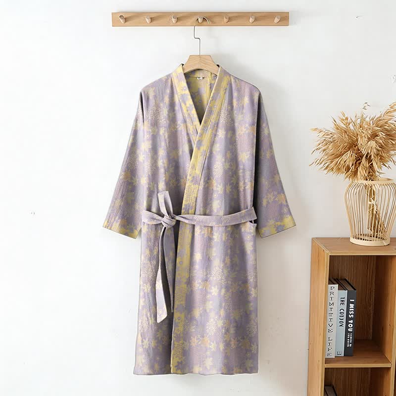 Kimono in cotone botanico a doppia garza - image 2