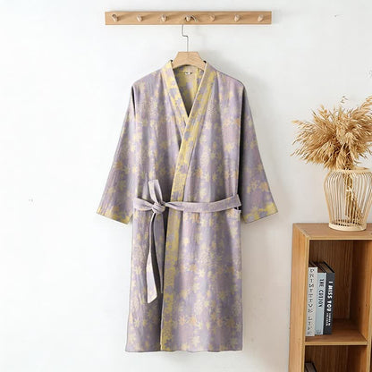 Kimono in cotone botanico a doppia garza - image 2
