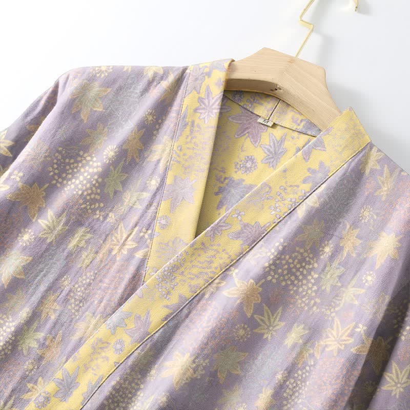 Kimono in cotone botanico a doppia garza - image 4