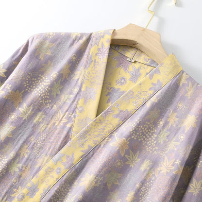 Kimono in cotone botanico a doppia garza - image 4