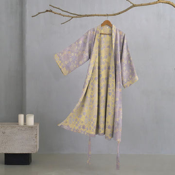 Kimono in cotone botanico a doppia garza - Viola - XL - image 0