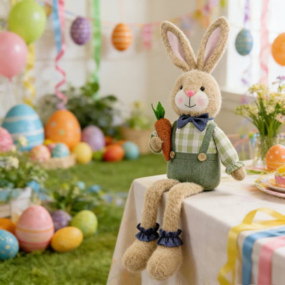 Peluche a forma di coniglietto seduto in stile country - image 11