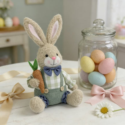 Decorazione di peluche a forma di coniglietto pasquale seduto - image 8